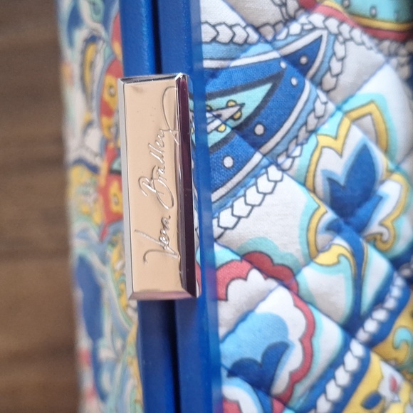 Vera Bradley 🌊Marina Paisley Barbara Frame Quilted Bag and Wallet Set - Picture 6 of 11